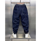 Winter Denim Harem Loose Fleece Pants