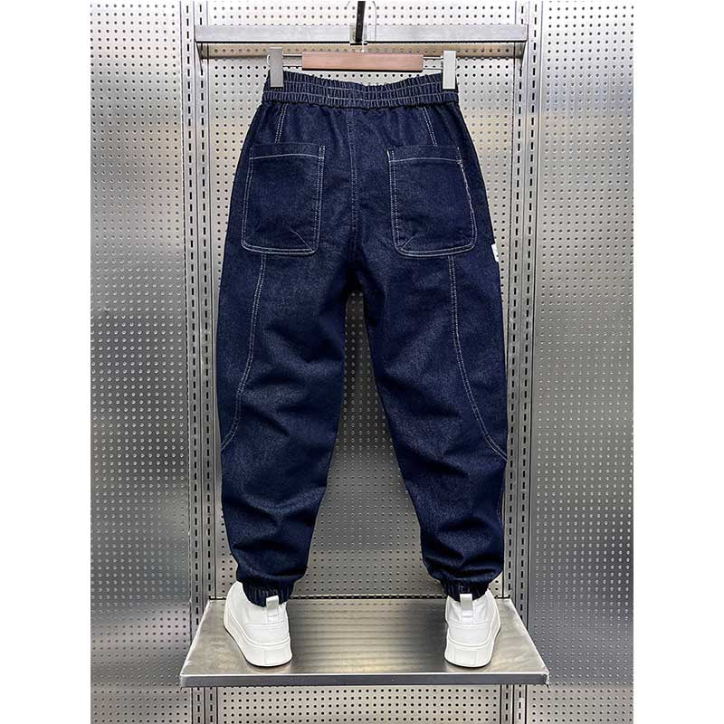Winter Denim Harem Loose Fleece Pants