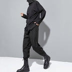 Stand Collar Zipper Loose Irregular Sweatshirt