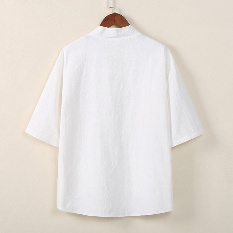 Cardigan Vintage Button Jacquard Shirt