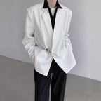 White Suit Jacket with Metal Buttons