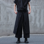 Japanese Fake Two-piece Draped Straight Wide-leg Pants