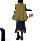Bud Loose Solid Color V-neck Vest