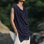Summer Cotton Linen Sleeveless Vest