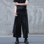 Japanese Fake Two-piece Draped Straight Wide-leg Pants