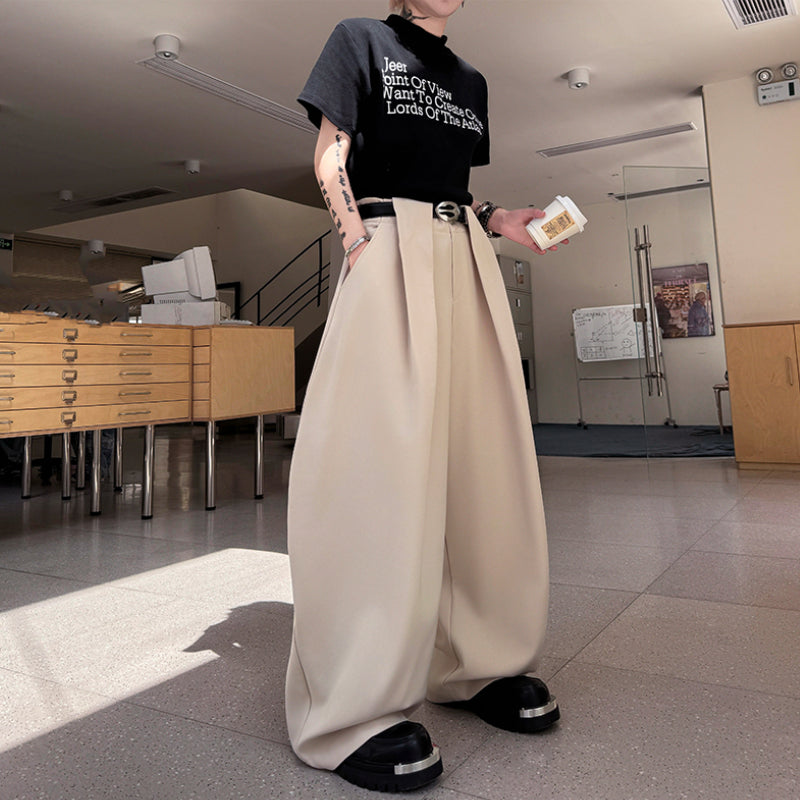 Loose Drape Casual Wide-leg Pants