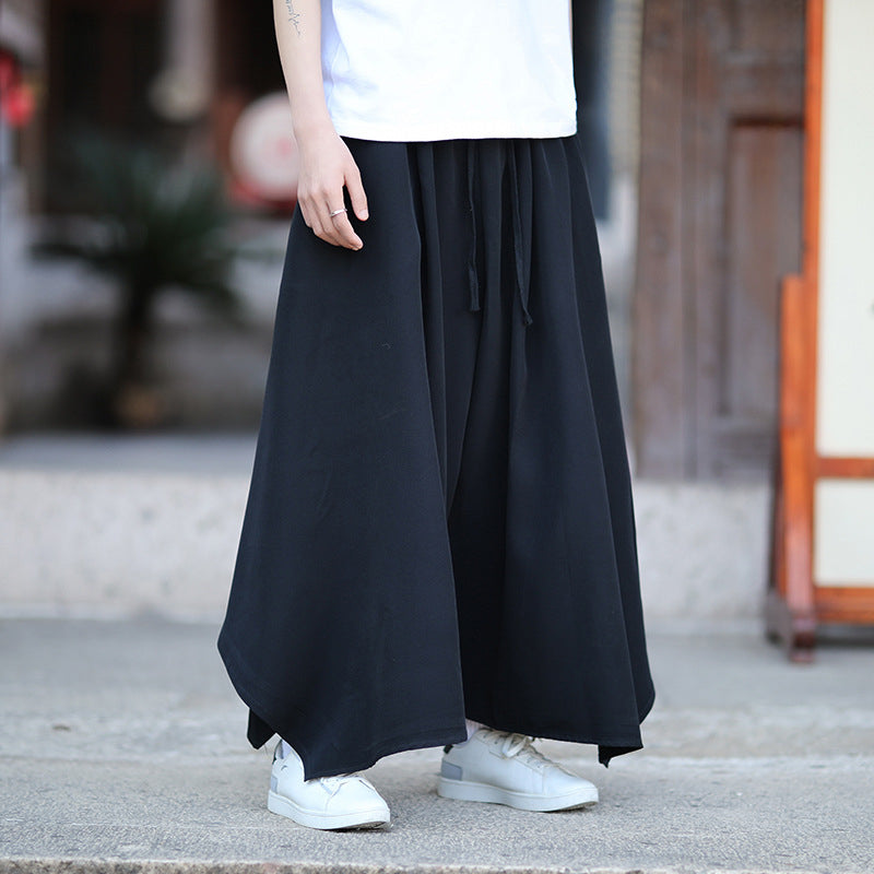 Loose Embroidered Irregular Culottes
