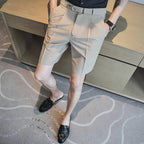 Straight-Leg Thin Casual Trousers