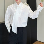 Tie-Panel Drape Casual Shirt