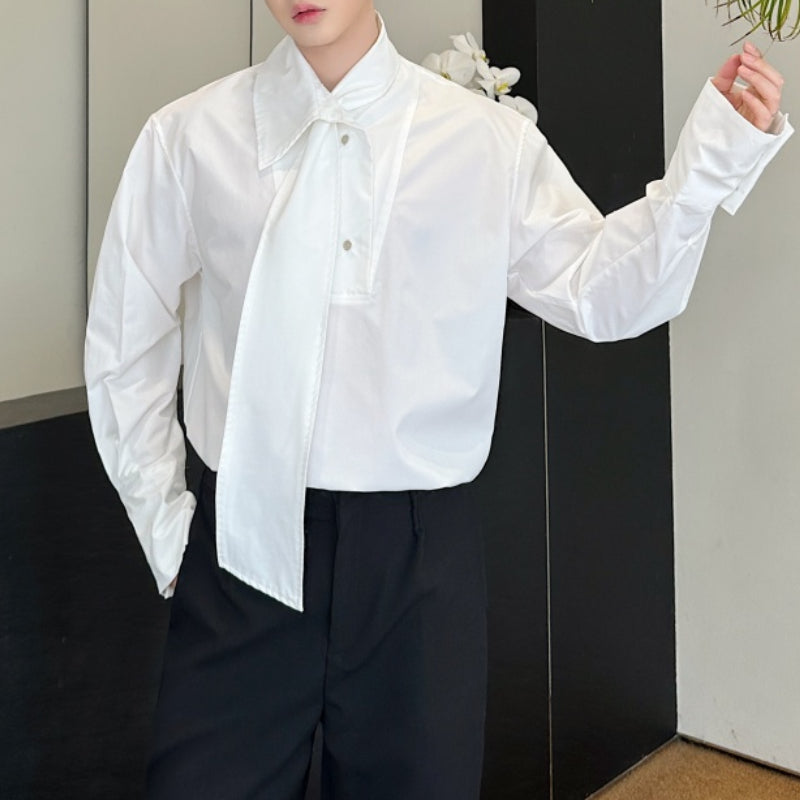 Tie-Panel Drape Casual Shirt