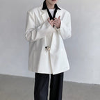White Suit Jacket with Metal Buttons