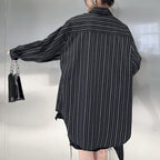 Striped Loose POLO Collar Shirt