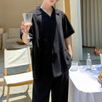 Summer Hollow Cuban Collar Loose Shirt