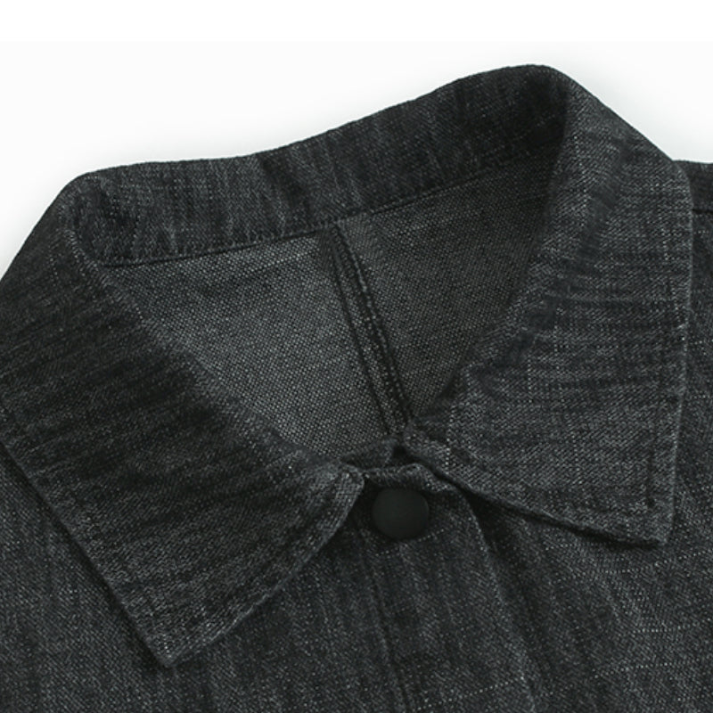 Square Neck Raw Edge Denim Vest Patchwork Jeans Two-Piece Set