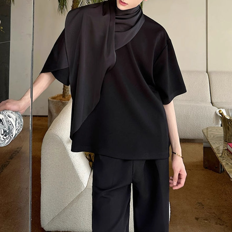 Summer Ribbon Neckline Short Sleeve T-shirt