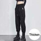 Elastic Waist Drawstring Harem Pants