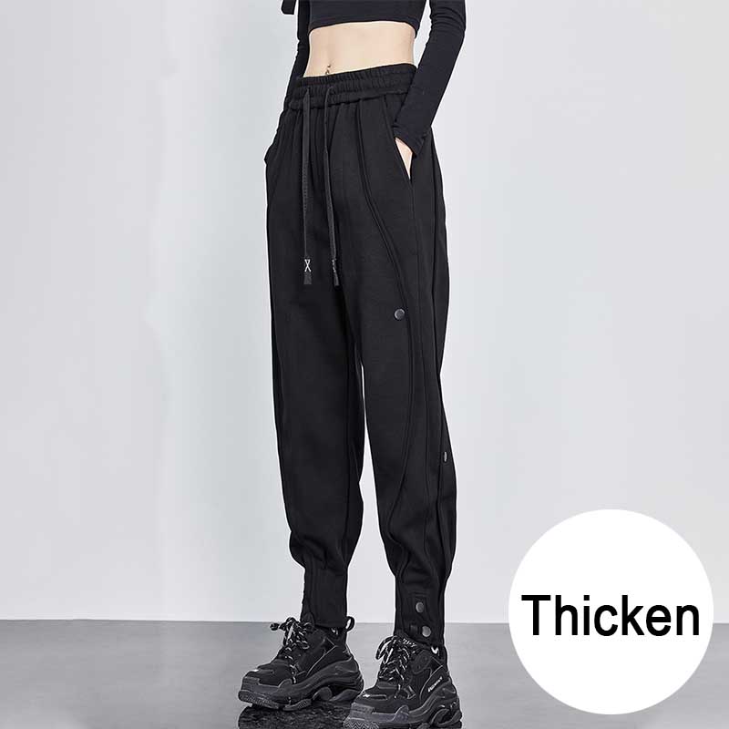 Elastic Waist Drawstring Harem Pants