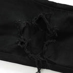 Ripped Side Zip Slim Jeans