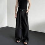 Wide-leg Jewel-embellished Draped Suit Trousers