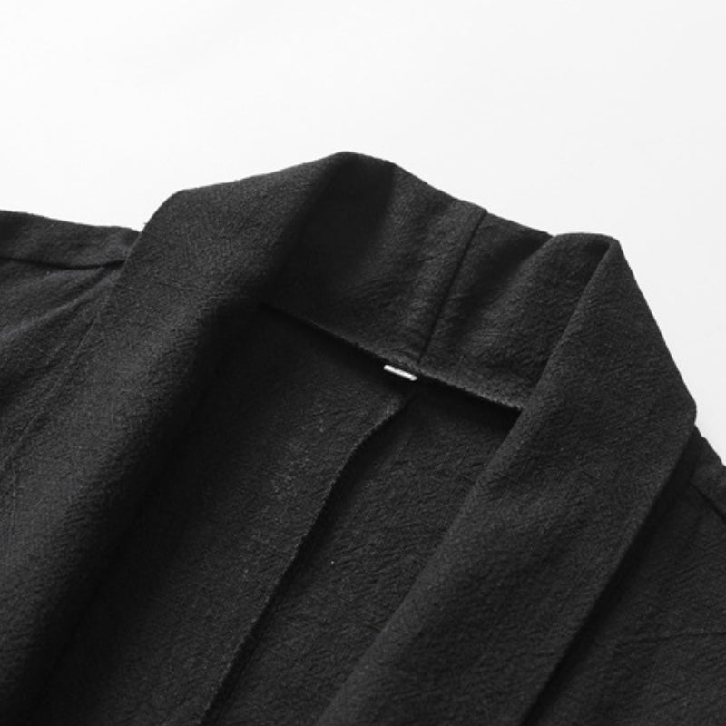 Loose cardigan cotton and linen Coat