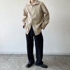 Half-zip Dark Embossed Vintage Shirt