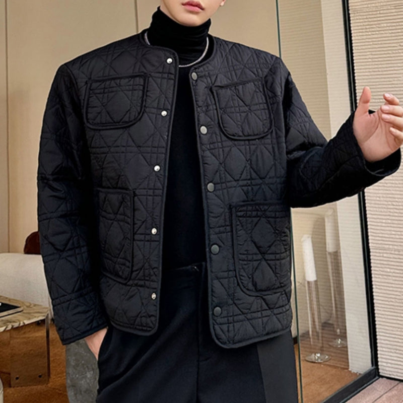 Retro Diamond Short Cotton Coat