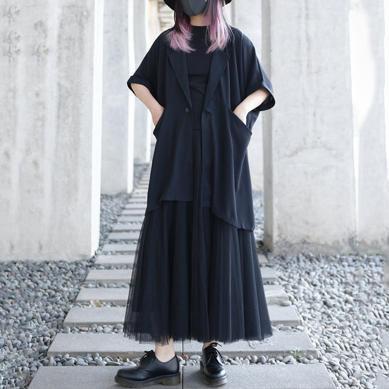 Japanese Loose Thin Chiffon Suit Cardigan