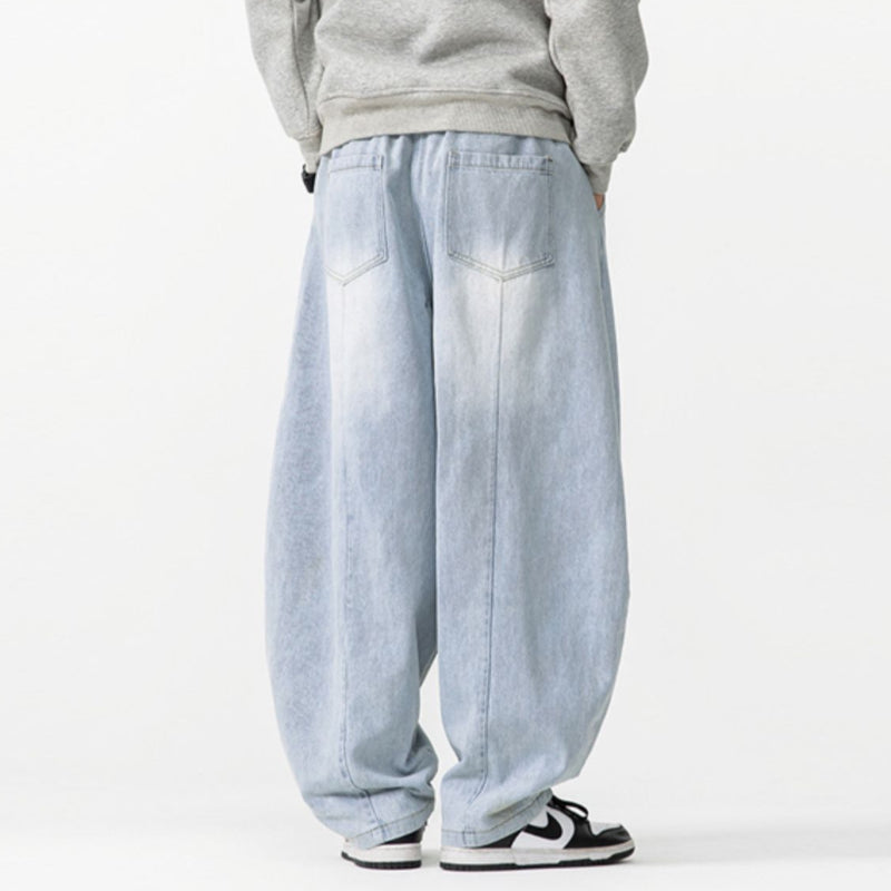 Japanese Retro Machete Denim Loose Wide-leg Harem Pants