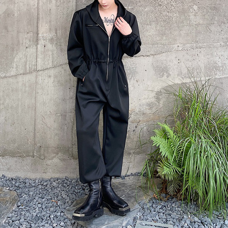 Black Zipper Jumpsuit