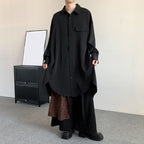 Mid-length Flowing Ice Silk Loose Shirt