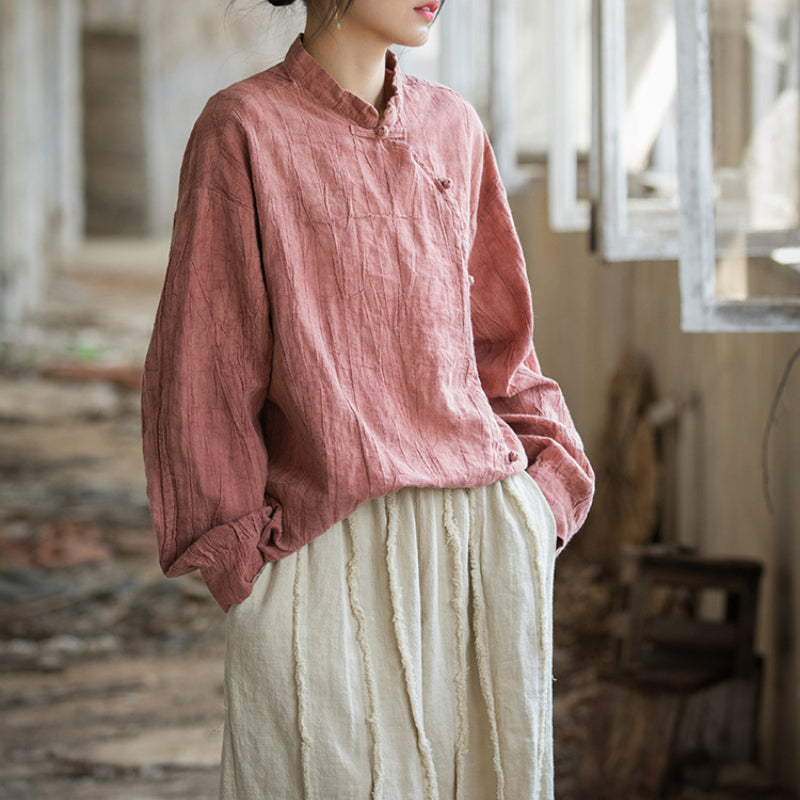 Tie-Dye Loose Button Shirt