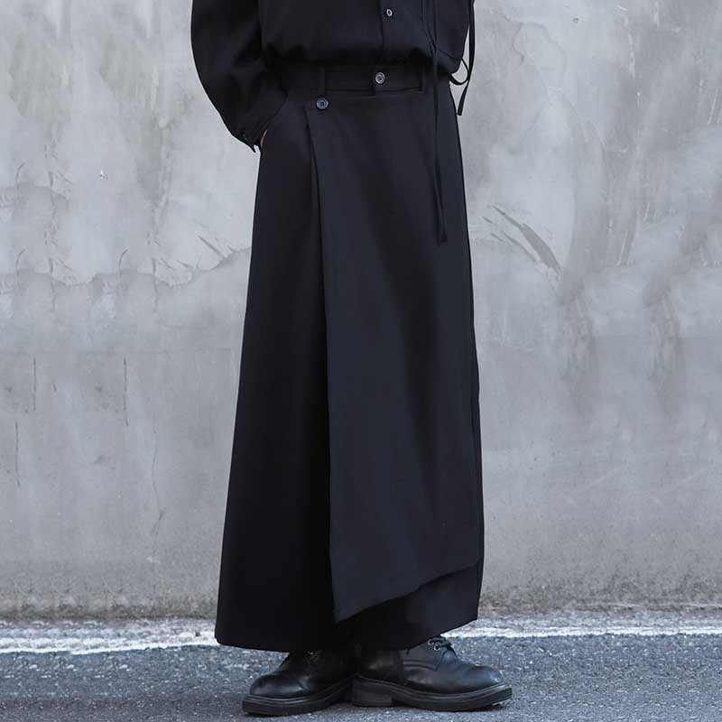Casual Drapey Multi-piece Two-way Wide-leg Culottes