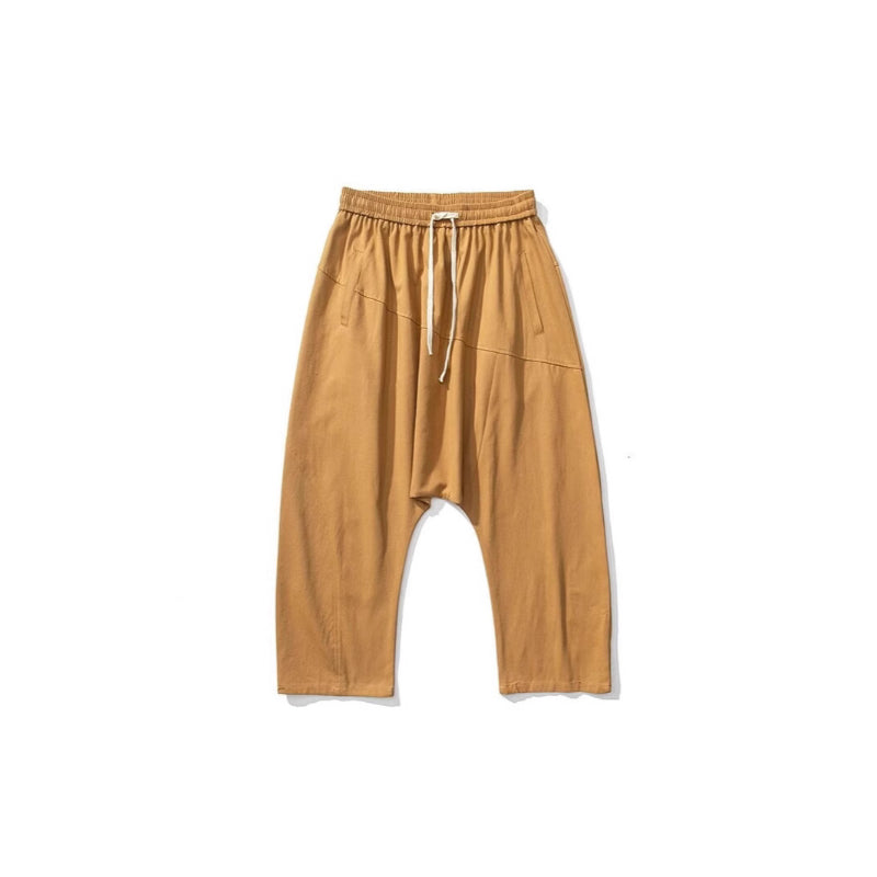 Retro Low Crotch Casual Loose Straight Wide Leg Pants