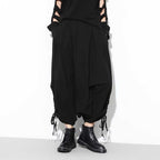 Elastic Waist Drawstring Loose Crotch Bloomers