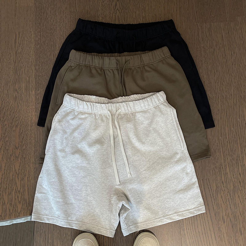 Vintage Solid Color Sports Shorts