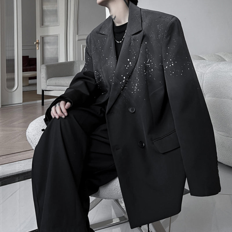 Hand Drawn Splash Ink Gradient Design Blazer