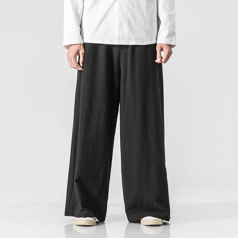 Linen Casual Loose Sports Wide-leg Pants
