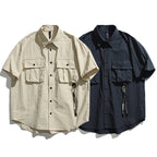 Retro Japanese Loose Casual Short-sleeved Shirt