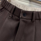 Slightly Tapered Loose Drape Elastic Waist Trousers