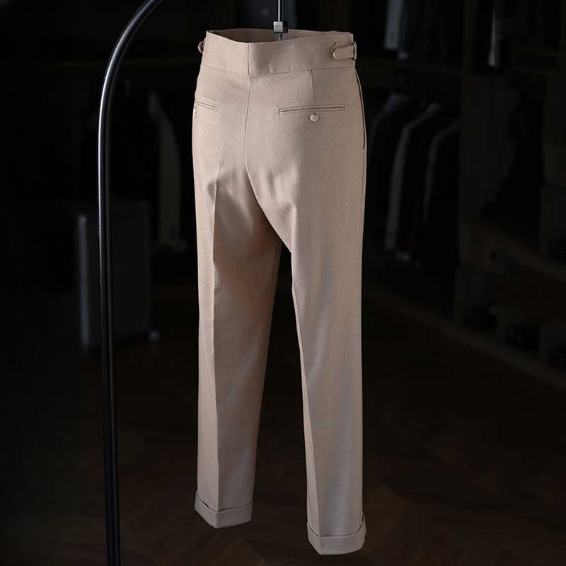 Italian Casual Paris Buckle Straight Business Trousers