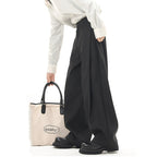 Straight Wide-leg Draped Trousers