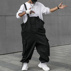 Vintage Loose Suspender Jumpsuit