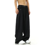 Straight Wide-leg Retro Loose Suit Trousers