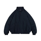 Japanese Retro Solid Color Silhouette Stand Collar Cotton Coat