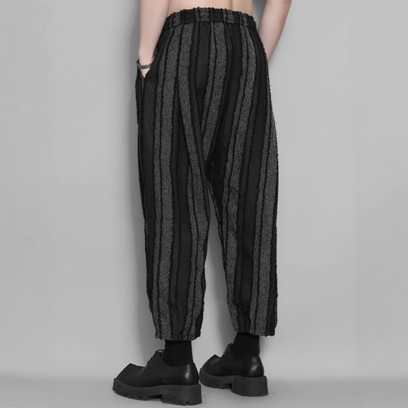 Striped Loose Tassel Casual Pants