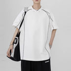American Deconstructed Patchwork Loose Casual T-shirt