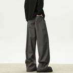 Pleated Wide-leg Deconstructed Loose Drape Trousers
