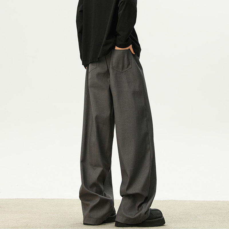 Pleated Wide-leg Deconstructed Loose Drape Trousers