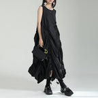 Pleated Irregular Loose Vest Dress