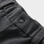 Wool Slim-fit Straight-leg Casual Suit Pants